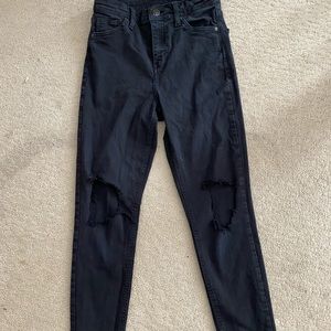 top shop high waisted black skinny jeans